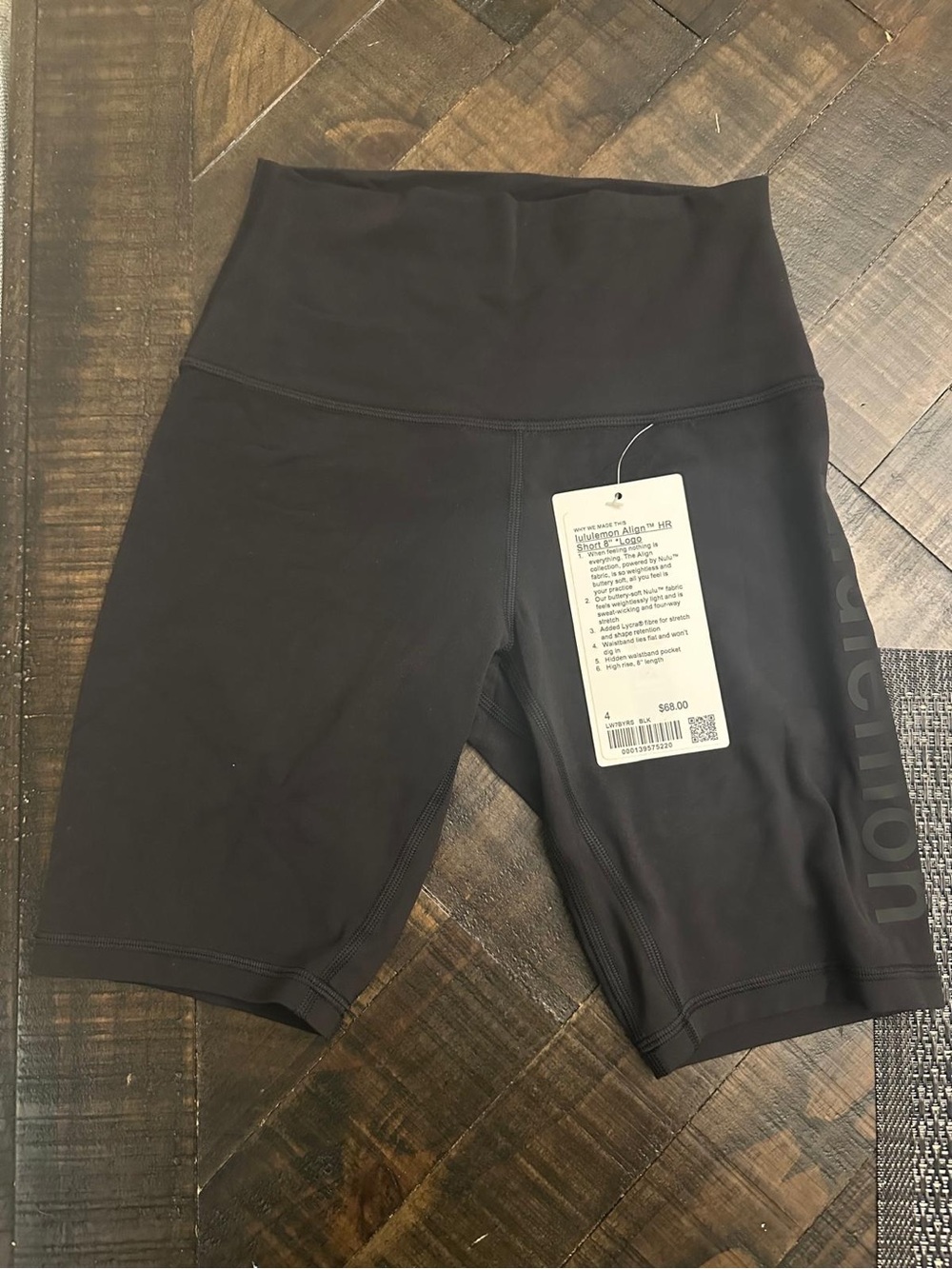 lululemon athletica Black High-Waist Bike Shorts with Side Logo
